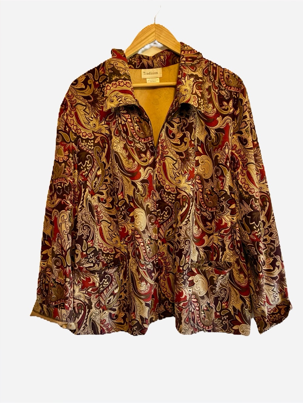 Vintage Paisley Zip-up Jacket